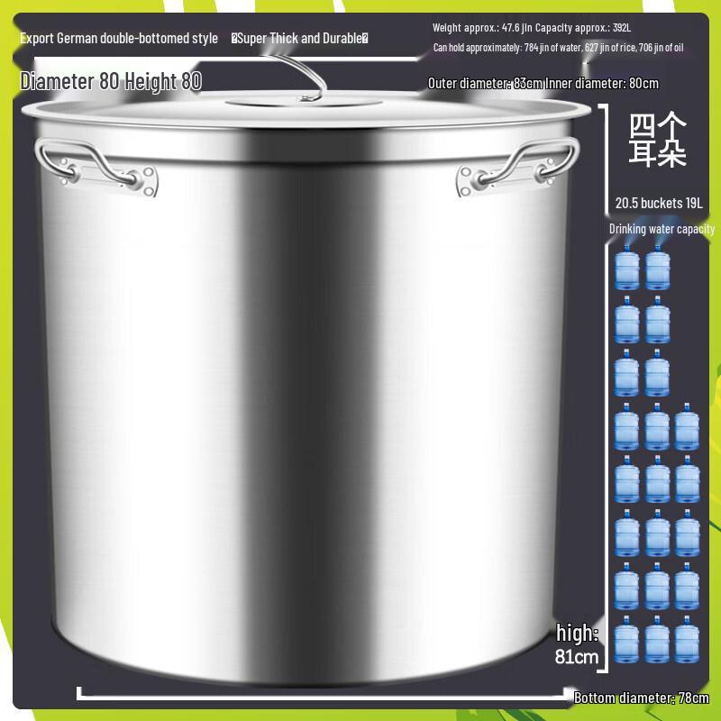 Commercial Stainless Steel Soup Pot with Lid