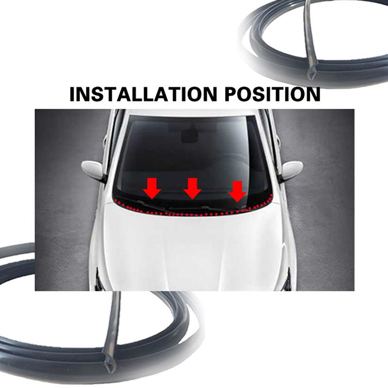 Windshield Rubber Seal Self-adhesive Windshield Sunroof Dustproof Sealing Strip for Auto Car Dashboard Windshield Hoses Windshield Washer 1