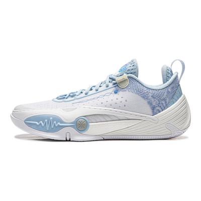 Buty do koszykówki Li Ning męskie niskie, standardowe, białe/niebieskie, ABAW011-1
