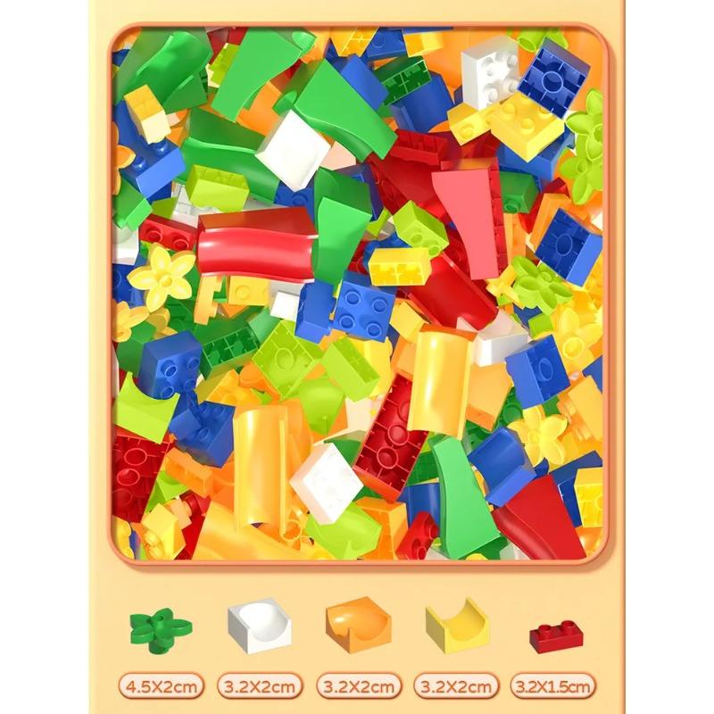 Marble Race Run Maze Ball Track Building Blocks 100PCS Funnel Slide Assemble Bricks Compatible Toy Christmas Gift
