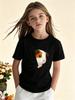 Peeking Guinea Pig Break Through Print T Shirt Family Matching Outfit Boys Girls Kid Short Sleeve Cute Animal Children Daily Tee
