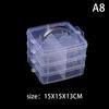 3 Layers Transparent Plastic Jewelry Storage Box Large-Capacity Finishing Box Necklace Ring Stud Earrings Box Ornament Box