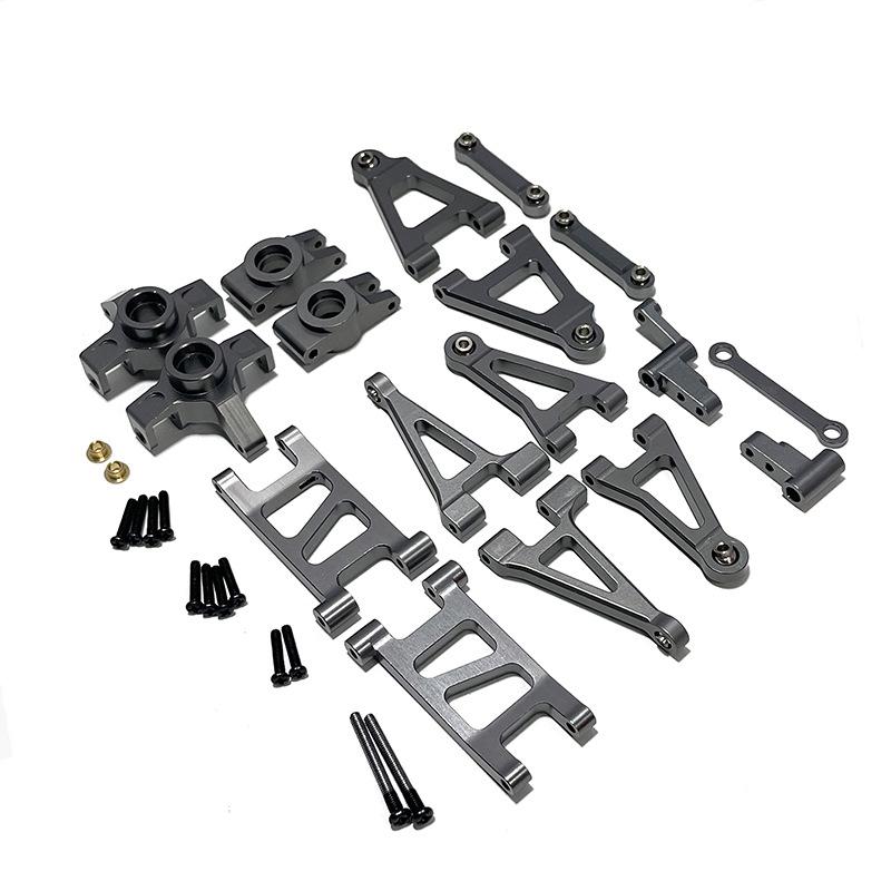 For MJX Hyper Go 1/14 14301 14302 14303 14304 RC Car Upgrade Set Metal Front Swing Arm Steering Cup Steering Assembly Steering