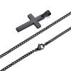 Casual Cross Pendant Necklaces for Men Boys,Waterproof Stainless Steel Pendant Necklaces,Anniversary Birthday Zircon Gifts