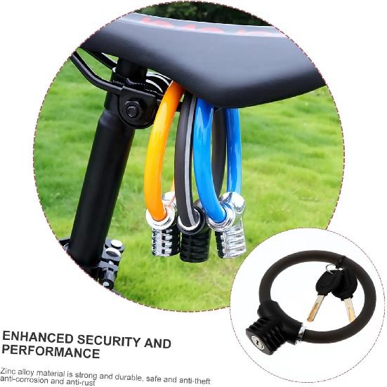 Happyyami 2 шт. велосипедный кольцевой замок велосипедный замок антиблокировочная цепь — фото 5