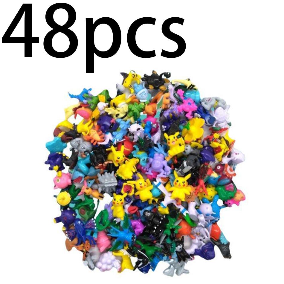 

24-144 шт. фигурку покемона 2-3 см, не повторяющиеся мини-фигурки, модель игрушки Пикачу, аниме, детские куклы, подарки на день рождения