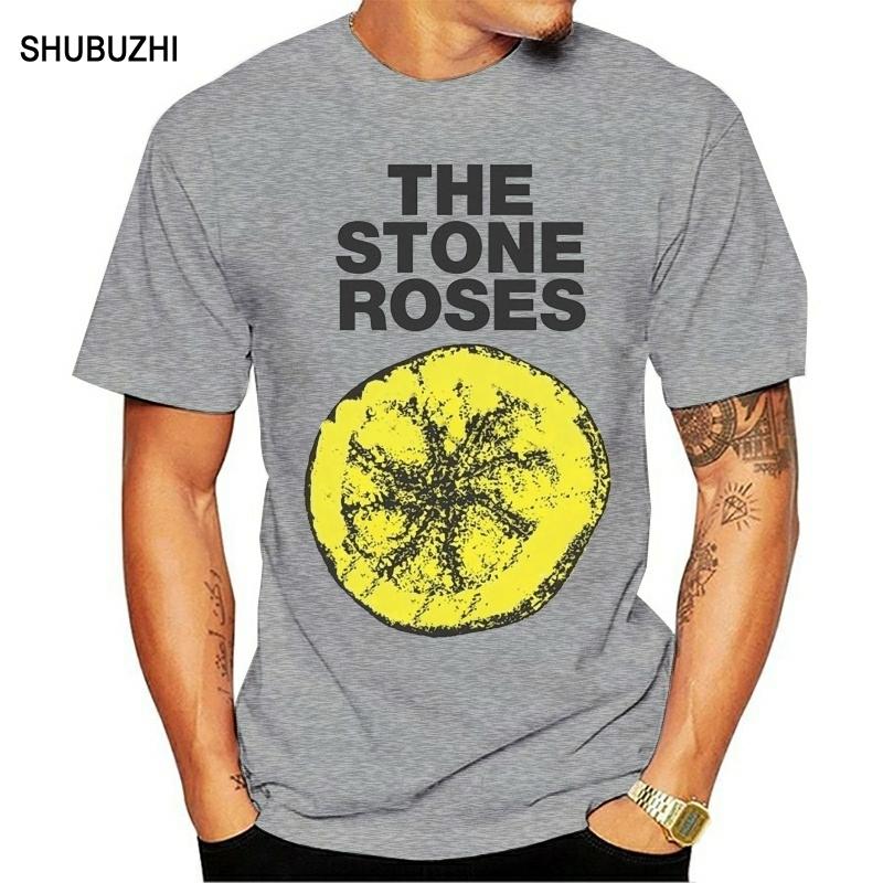 Print T Shirt Fashion Short Sleeve The Stone Roses Mens Lemon 1989 Tour T Shirt men cotton tshirt summer brand teeshirt