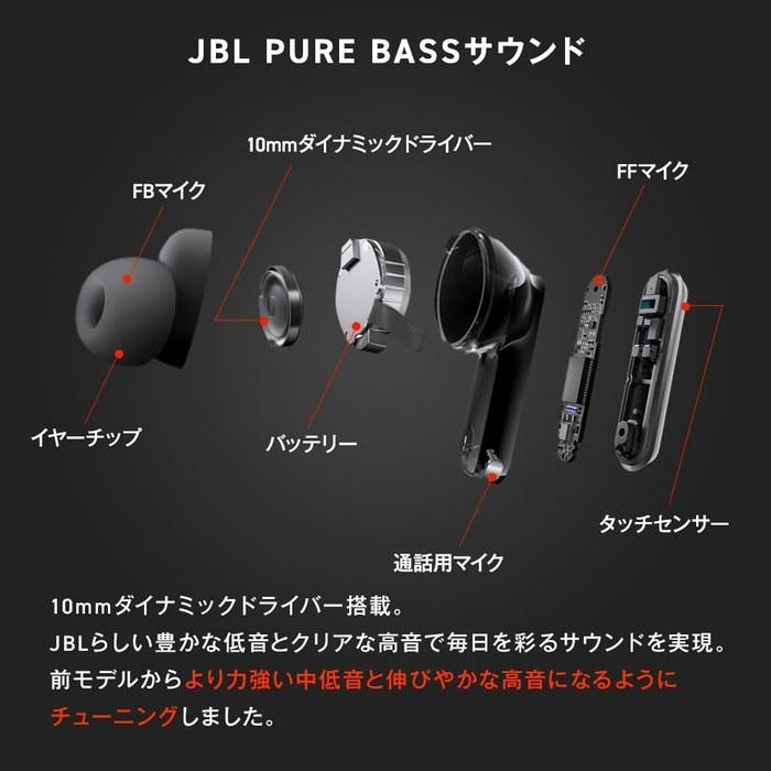 JBL TUNE BEAM 2 Wireless Earbuds - Hybrid Noise Cancelling, Waterproof, Dustproof (Black)