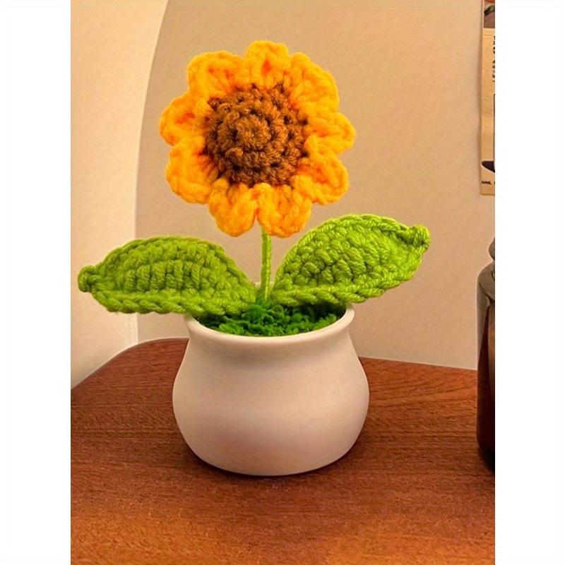 

1 шт. Ручная работа Имитация Подсолнуха в горшке, Украшение для дома, Украшение для автомобиля, Украшение для офиса, Украшение для стола, Подарки на День учителя Sunflower разноцветный