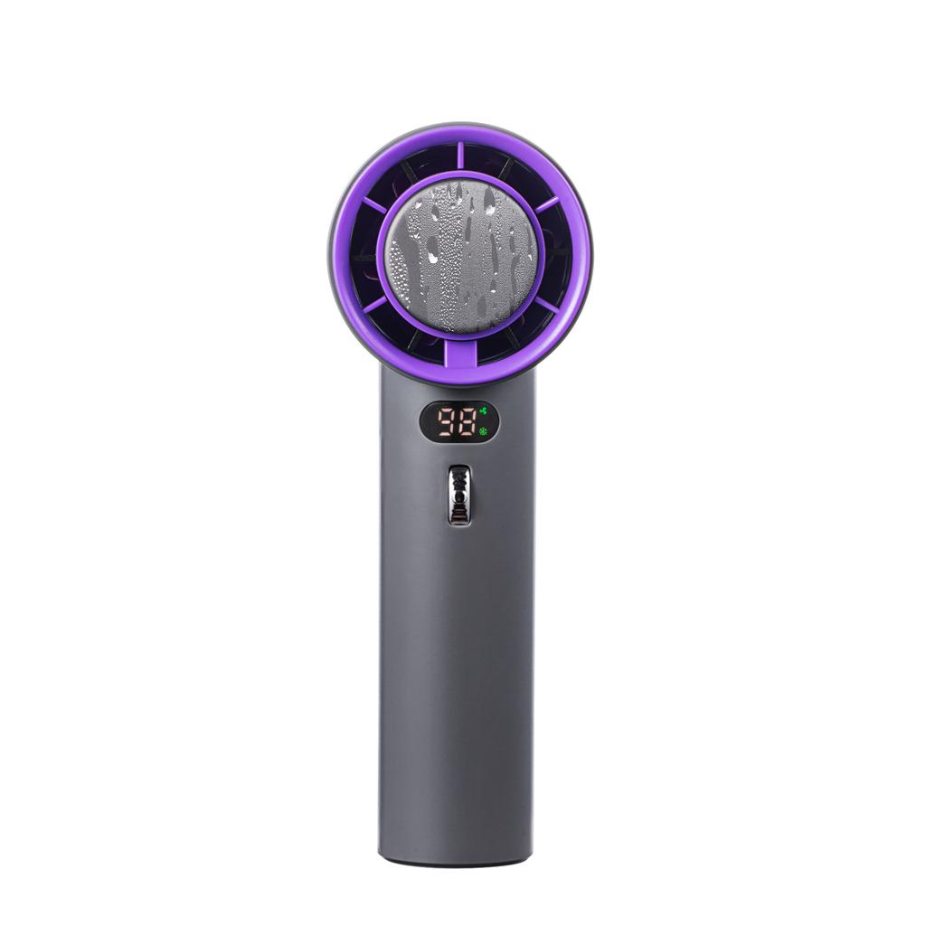2025 Hot Sale OEM/ODM 100 Level Stepless LED Power Display Portable Fan Adjustment Handheld Fan With Cold Compress Function