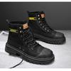 Martin Boots Men's High-top Spring New Thick-soled Canvas Casual Boots Men's Tooling Versatile Locomotive Short Boots