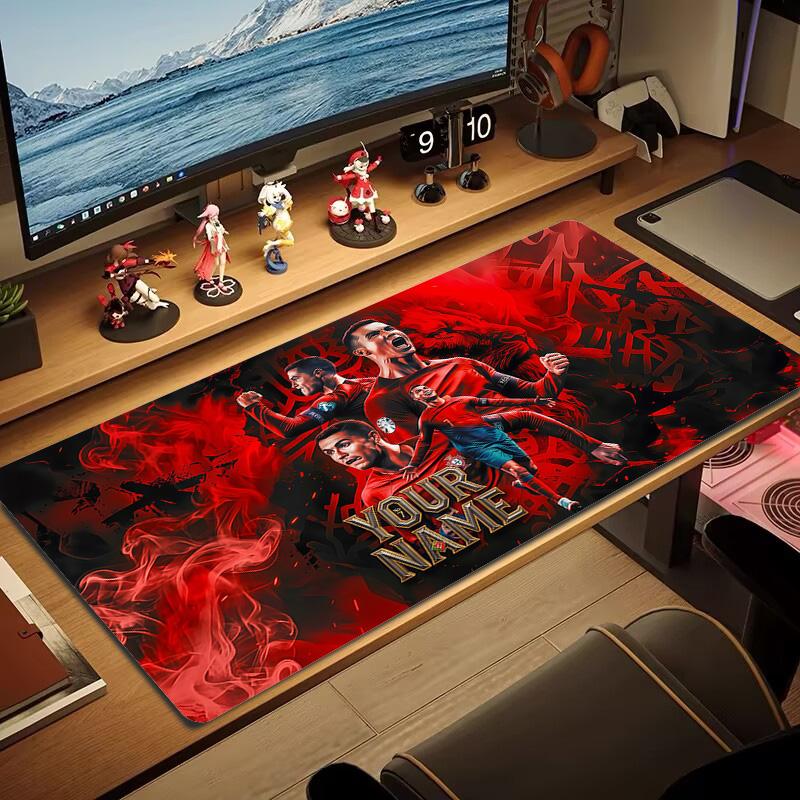 Cristiano Ronaldo Vlastní jméno Velká velikost Podložka pod myš Velký Herní Stůl Polštář Protiskluzová Pro Notebook Tablet Velká Podložka pod myš XXL Podložka Mini PC Podložka na hraní S Zamykatelnou