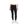 Nike Solid Color Logo Print Fitness Leggings Women Bottoms Black DQ5561-010