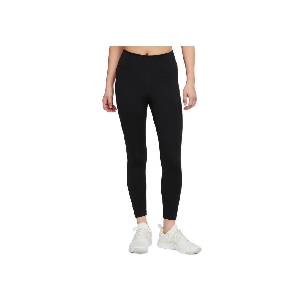 Nike Solid Color Logo Print Fitness Leggings Women Bottoms Black DQ5561-010