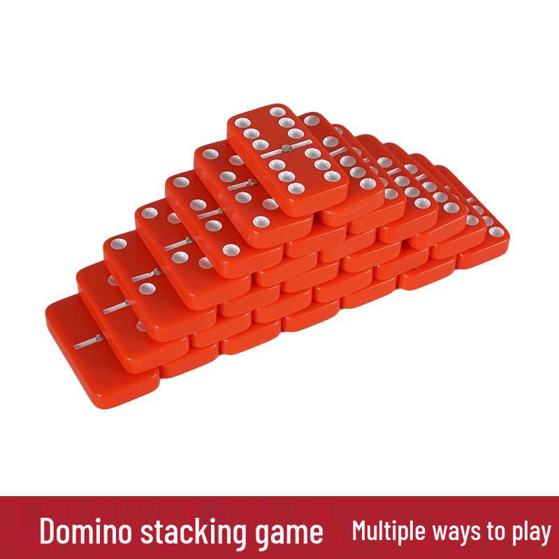Little Train Domino Iron Box Set: Educational Board Game and Building Block Toy for Adults