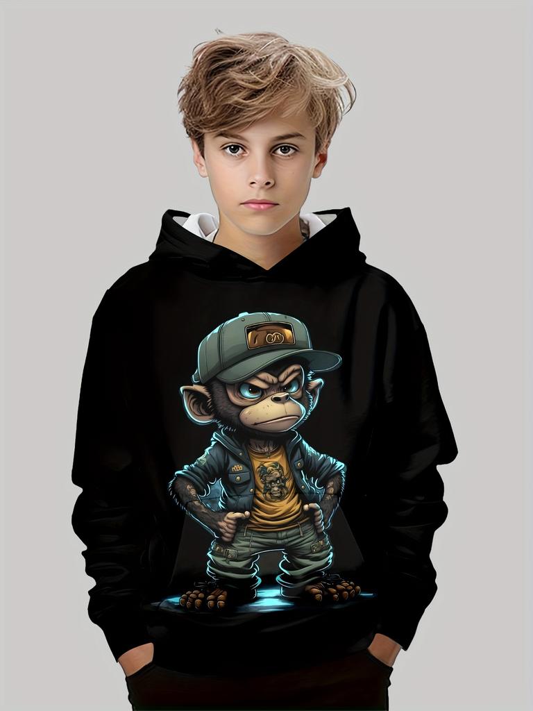 Kids Clothes Boys Hoodies Long Sleeve 3D Print Children Spring Fall Clothes Casual Stylish Outdoor Boys Clothing Pullover Tops