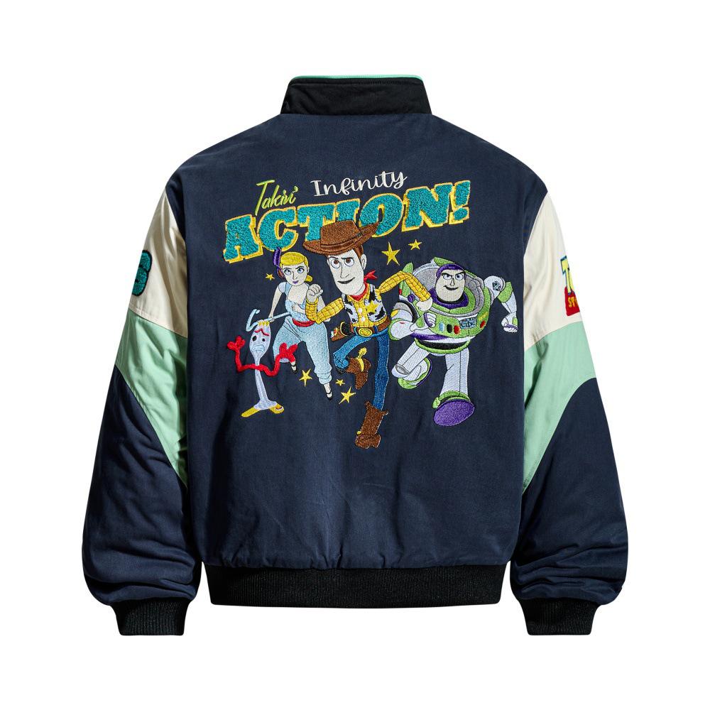 Chaqueta de Béisbol Patchwork de Dibujos Animados de Moda para Hombre - Otoño de Corte Holgado con Cuello Alto