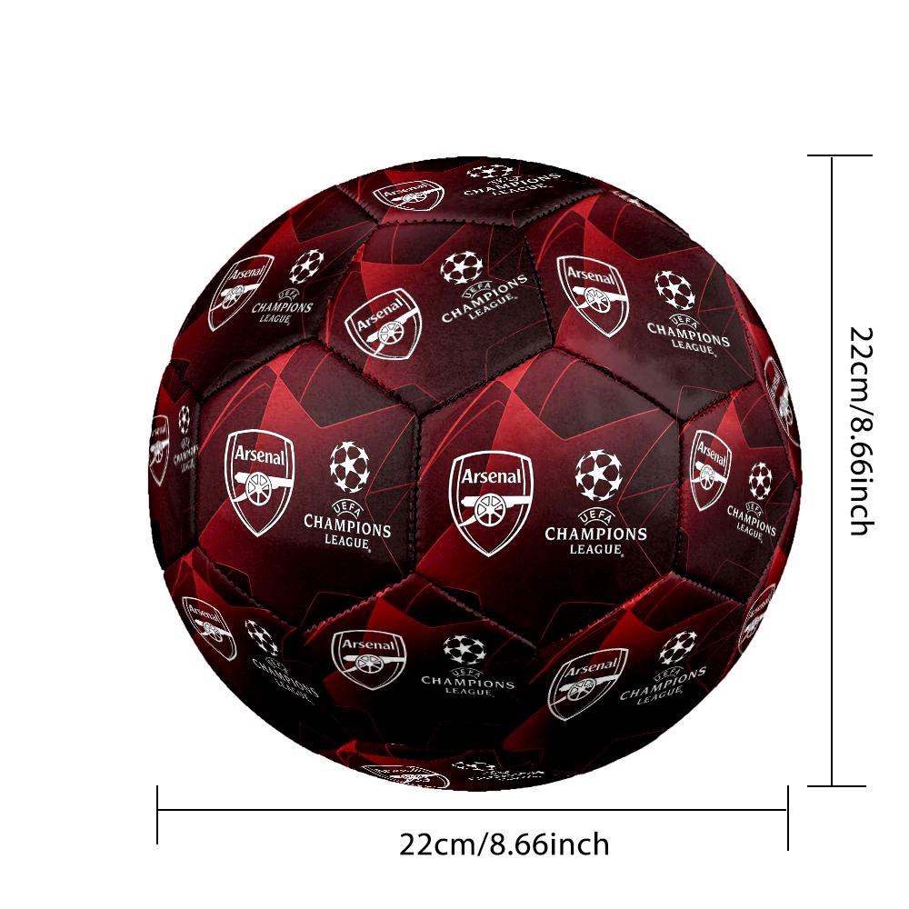 1 pz Pallone da Calcio Standard Taglia 5, Palloni da Calcio, Pallone da Calcio con Motivo di Squadra di Calcio, Cucito a Macchina, Pallone per Allenamento e Partita all'Aperto