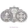 Christian Crosses Hanging Ornament Unique Religious Antiqued Metal Keychain Pendant Decoration for Prayer Necklace Charm