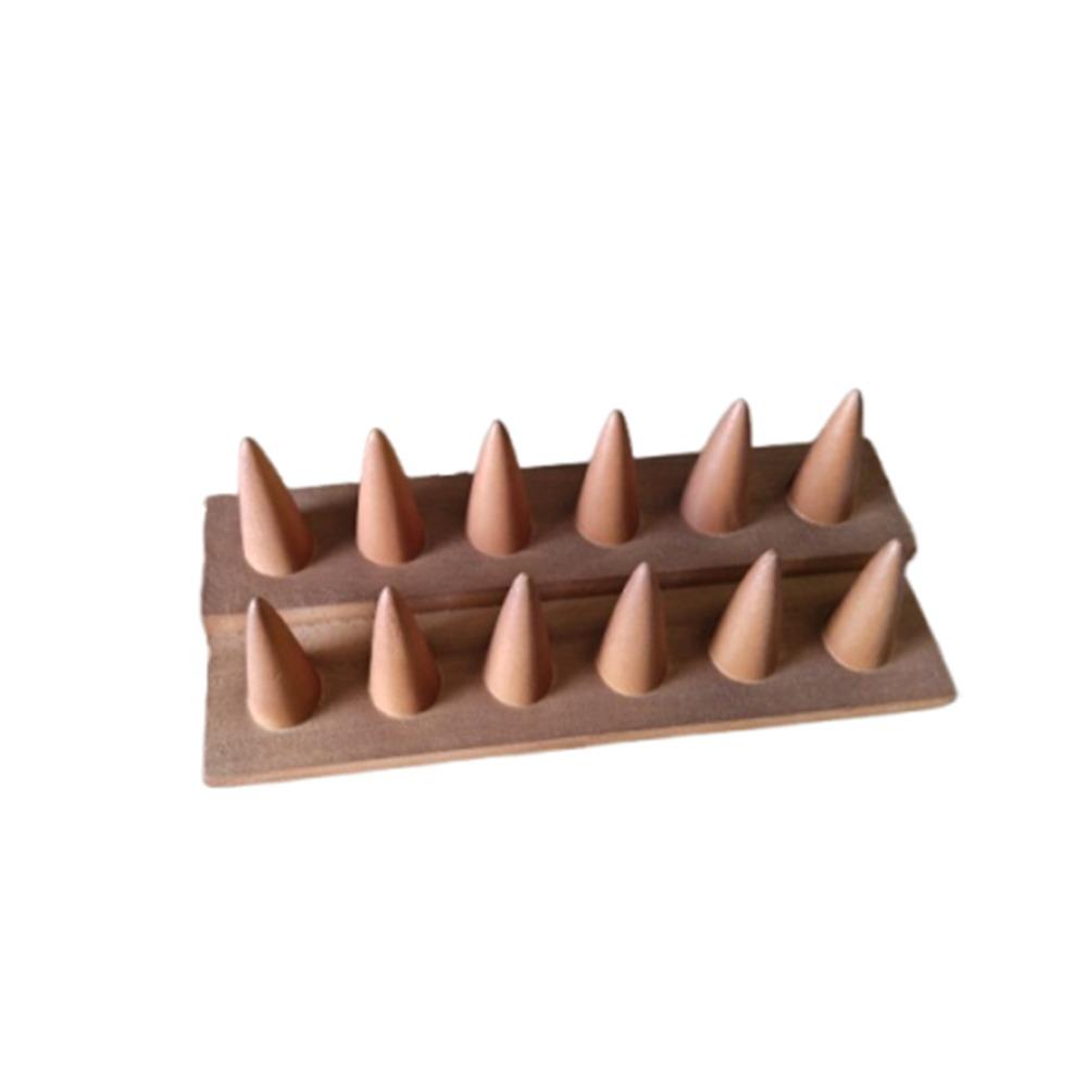 2/3 Tiers Wooden Finger Ring Display Stand 12 /18 Fingers Wooden Display Ring Cone  Dressing Table