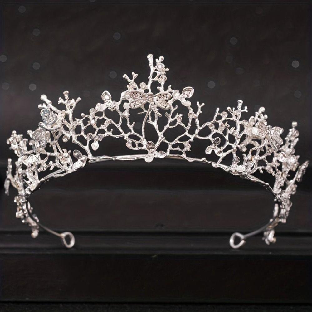 Bar Mitzvah Crown Retro Crown Rhinestone Bride Tiaras Metal Princess Crowns Wedding
