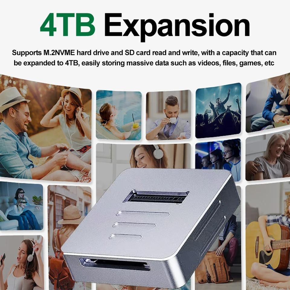 10Gbps M2 NVMe SSD Enclosure Externí M.2 NVMe SSD Pevný Disk Hliníkové Pouzdro NVMe PCIe Externí Box Pro M.2 SSD Dokovací Stanice Podporuje SD 2.0 Kartu