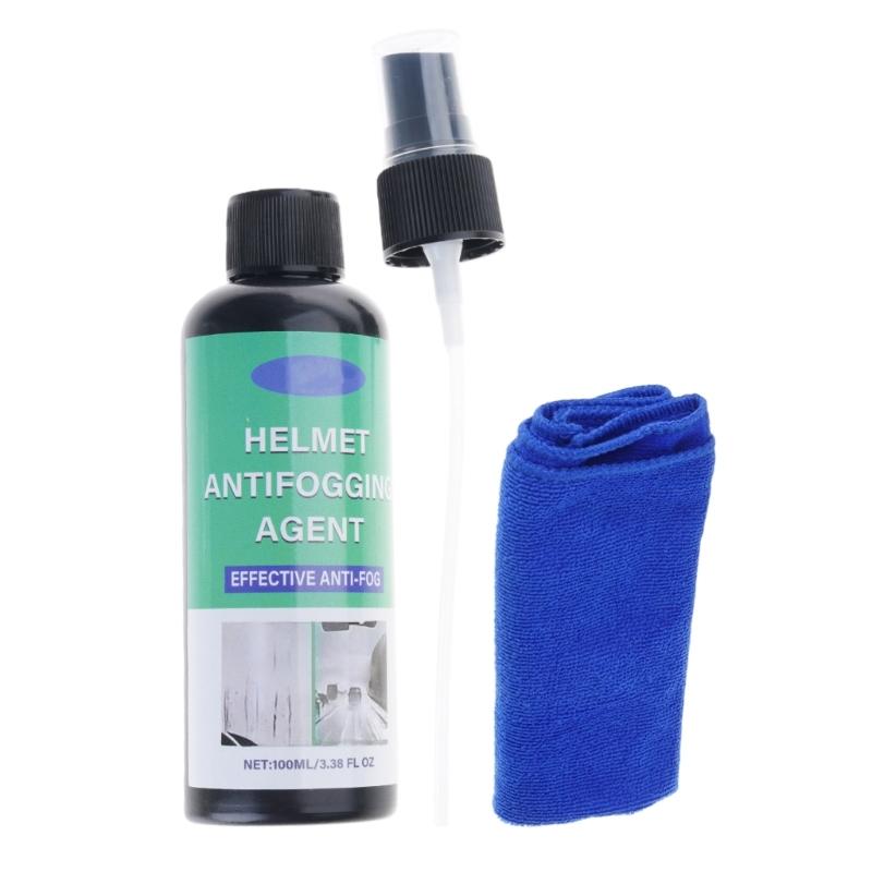 Anti Fog Cleaner for Helmets 100ml Sprays Reduces Fogging for Helmet Cleaner View During Motorcycle Rides