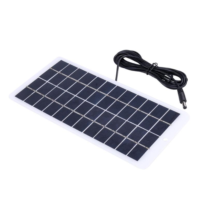Solarpanel 5W 12V Outdoor DIY Solarzellen Ladegerät Polysilizium-Paneele USB Outdoor Tragbar Solar für Außenleuchte Pumpe