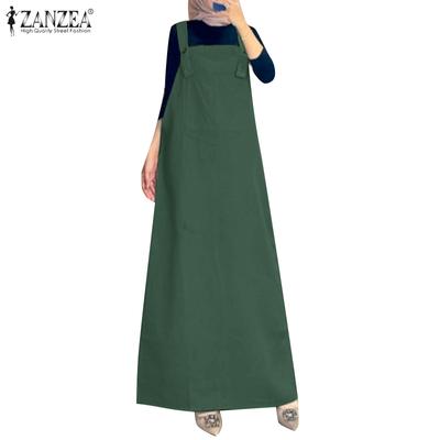 Women Casual Square Collar Sleevelss Suspender Dress