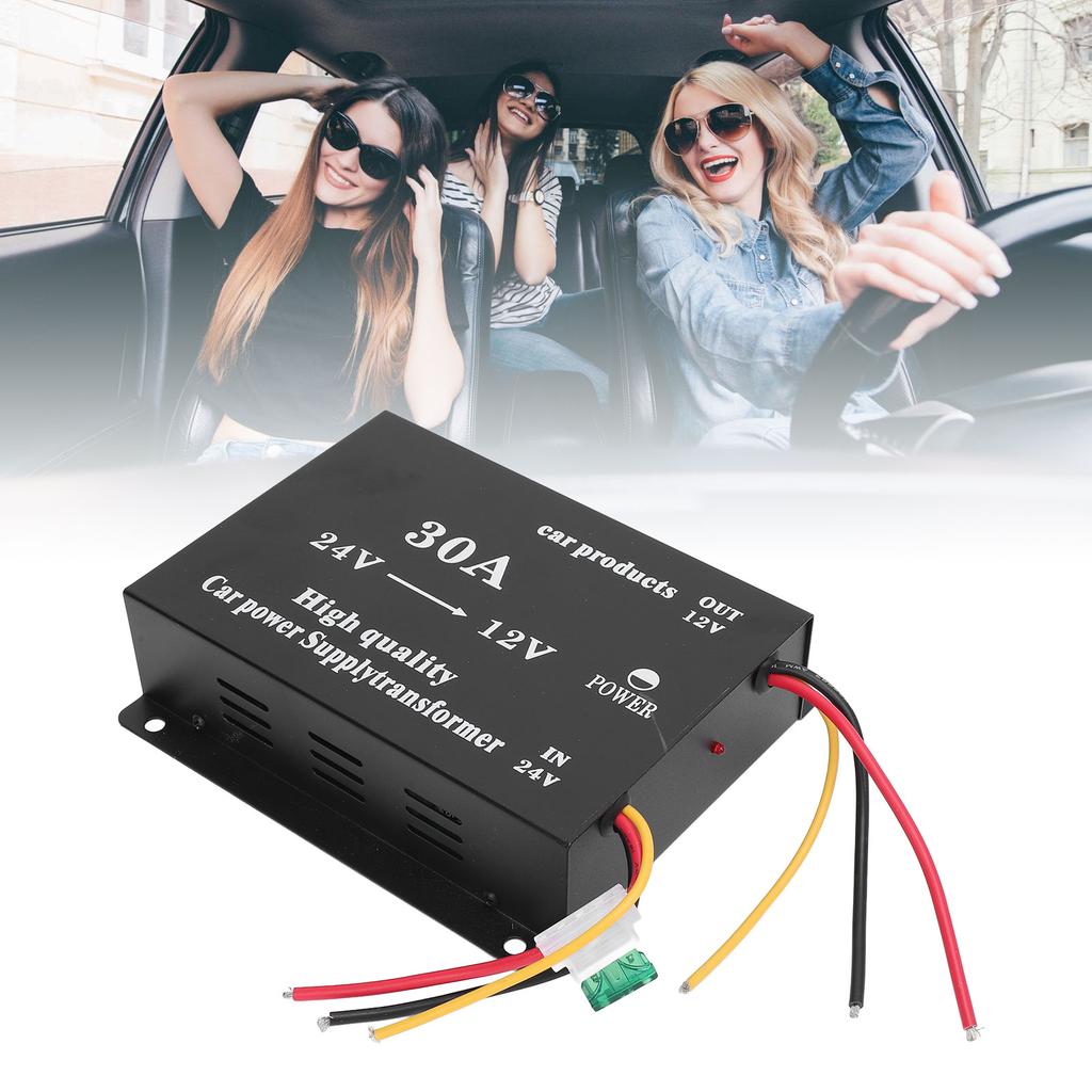 24V to 12V DC Voltage Converter Powerful Car Power Supply Voltage Converter for Trucks Motorhomes SUVs Buses 15A 180W