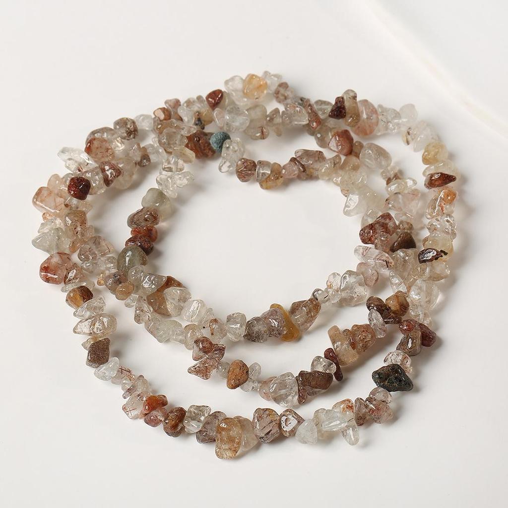 80cm Natürliche Amethyst Splitterkette - Poliert, Unregelmäßige Streifen für DIY Schmuck & Armbänder