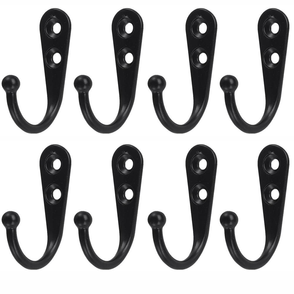 10/1pcs Clothes Hook Door Wall Hook Hanger Stainless Steel Towel Hook For Bathroom Clothes Coat Holder Bedroom Rack Organizer