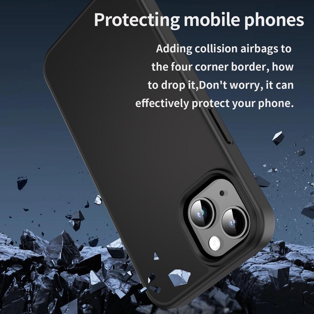 For iPhone 14/13 Case Skin Touch Matte Anti Drop TPU PC Phone Back Cover