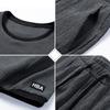 Men's Summer Ice Silk Suit   Loose  Leisure Sports Suit Men's Short-sleeved  Pants Two-piece Set