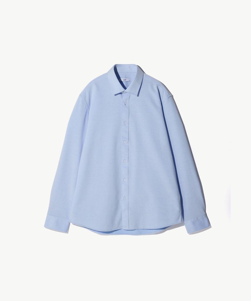 STCO Codigallery Pique Texture Comfort Shirt Blue (Classic Fit)_Cdswz29Bs3
