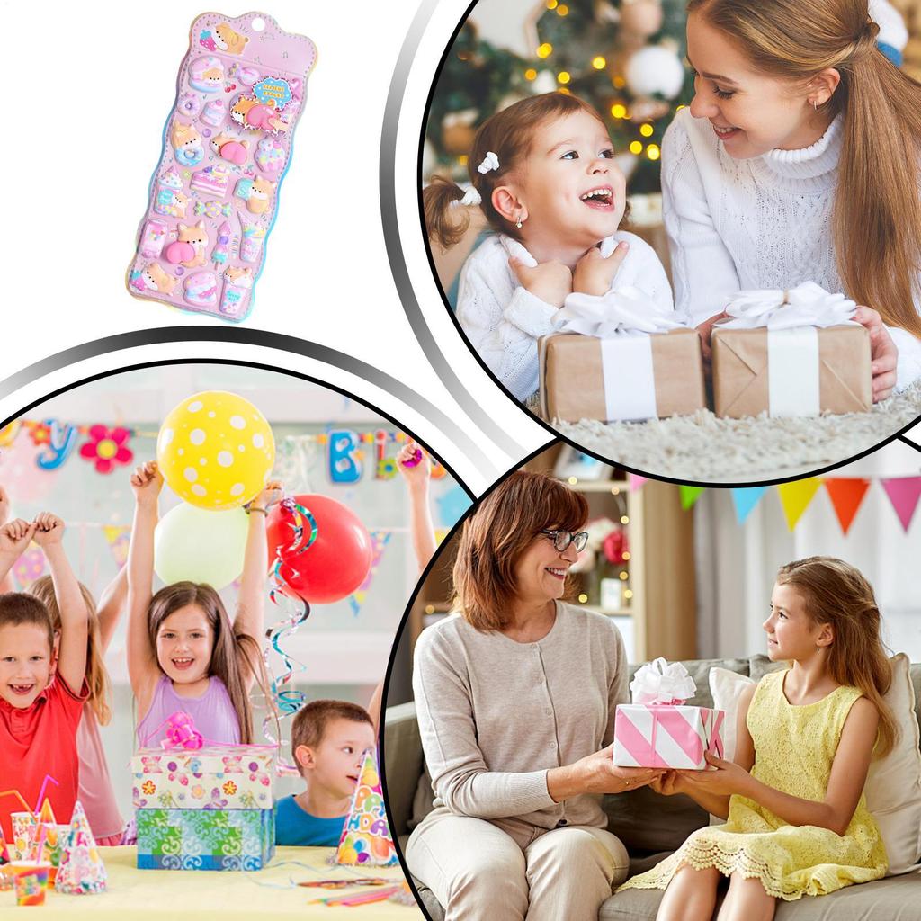 3D Stickers For Kids Cartoon 3D Bubble Foam Stickers Bubble Foam Decals For Children Bedroom Living Room Classroom School Craft