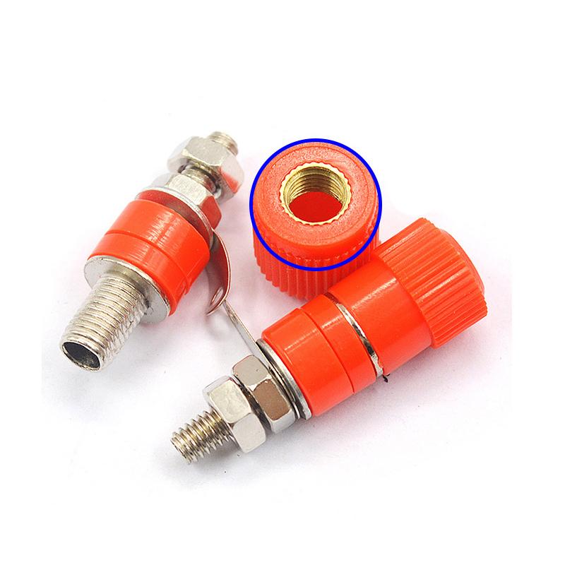 5PCS Terminal Blocks JS-910B 4mm Amplifier Terminal Connector Binding Post Banana Plug Jack Mount Black 5 Red 5