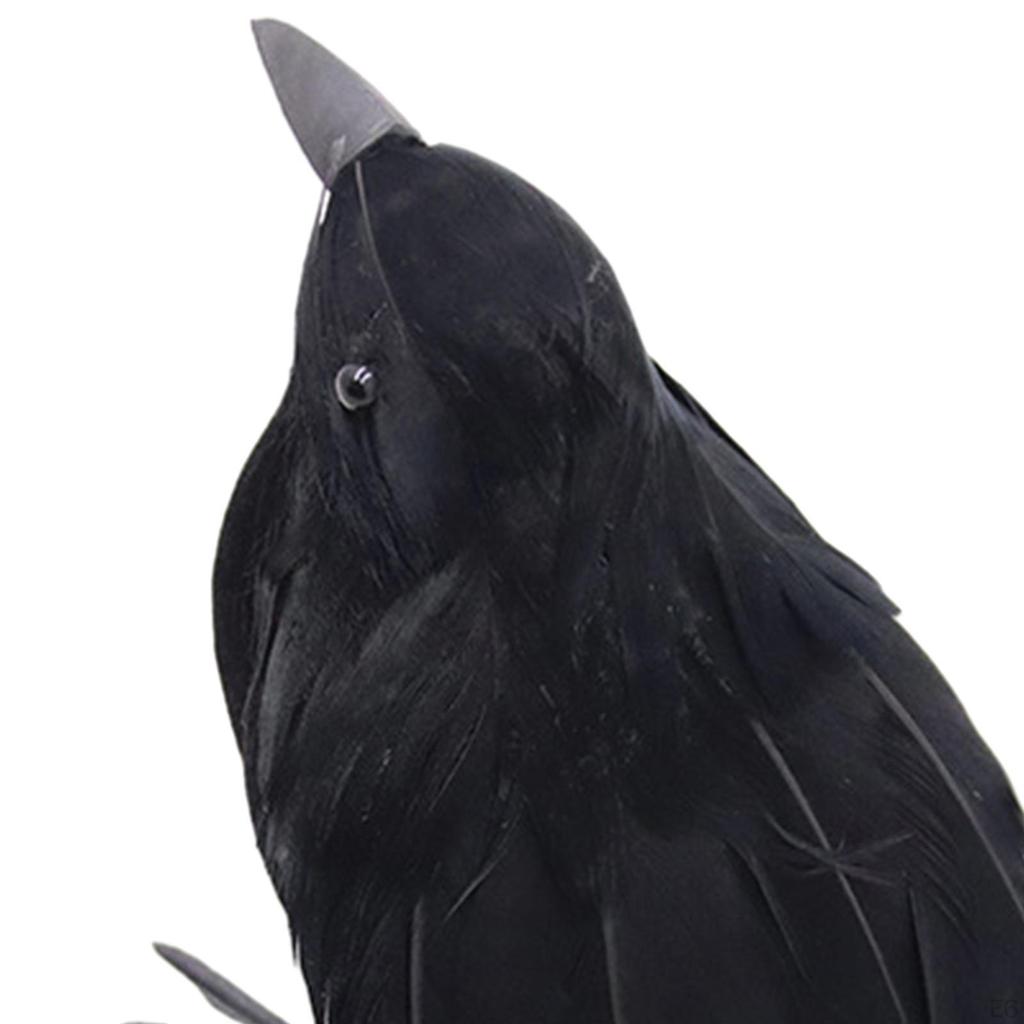 Halloween Bird Decor with Artificial Crows for Garden and Party