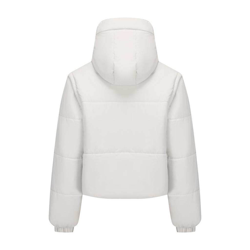 Chaquetas Acolchadas de Mujer Mangas Desmontables Convertibles en Chaleco Abrigo Corto Engrosado Ropa Exterior de Moda Conjunto Cálido de Invierno