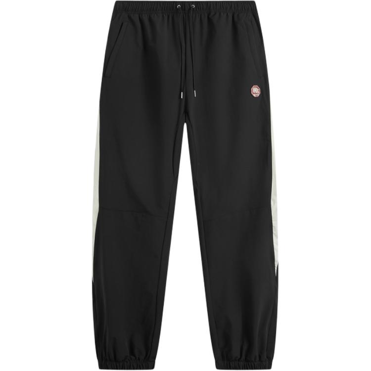 

Li-Ning Spliced Letter Mid-Rise Drawstring Breathable Versatile Cuffed Knitted Sports Pants Men pants Black Gravel-Gray AYKU753-2 L