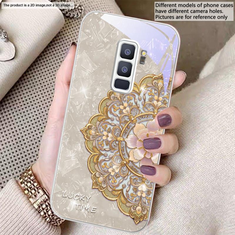 Pachnąca Złota Mandala Na Samsung S26 S22 S8 S9 S10 S20 Ultra S21 Pro S22 Plus S23 FE S24Ultra S25 Edge S24+ Szklane Etui Na Telefon