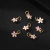 Sand Gold Butterfly Enamel Pendant with Strong Color Retention - DIY Jewelry Accessory