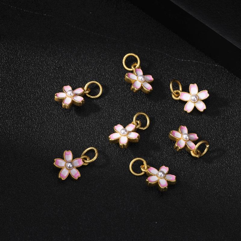 Sand Gold Butterfly Enamel Pendant with Strong Color Retention - DIY Jewelry Accessory