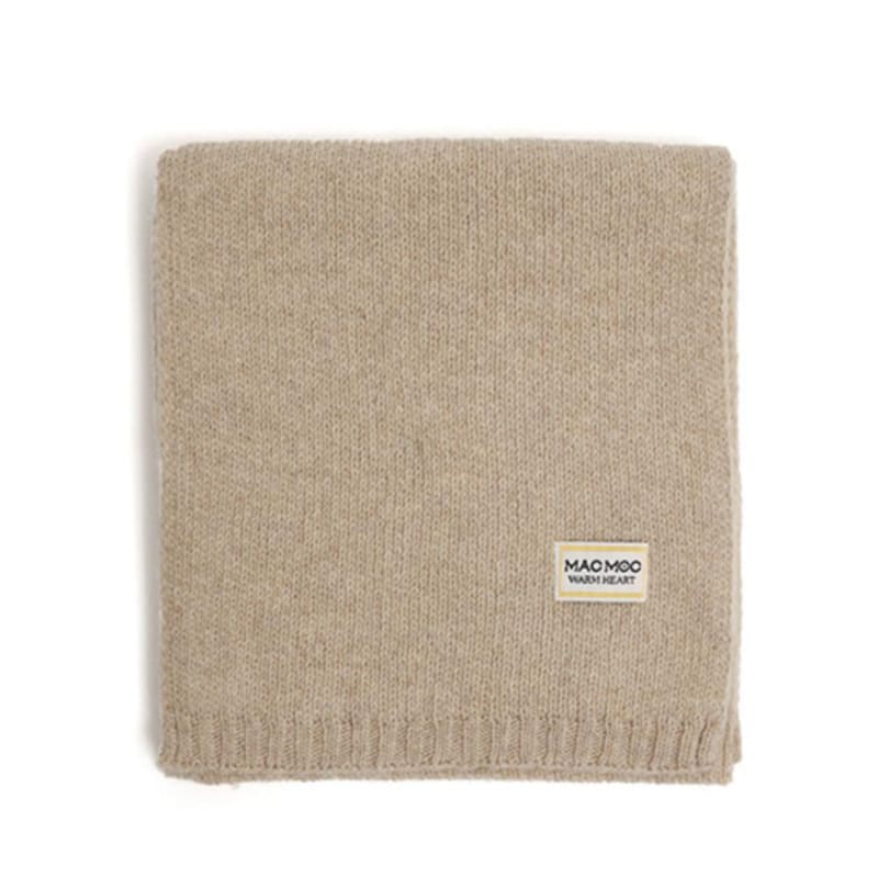 MAC MOC Dull Dull Soft Wool Knit Logo Muffler_6 colors