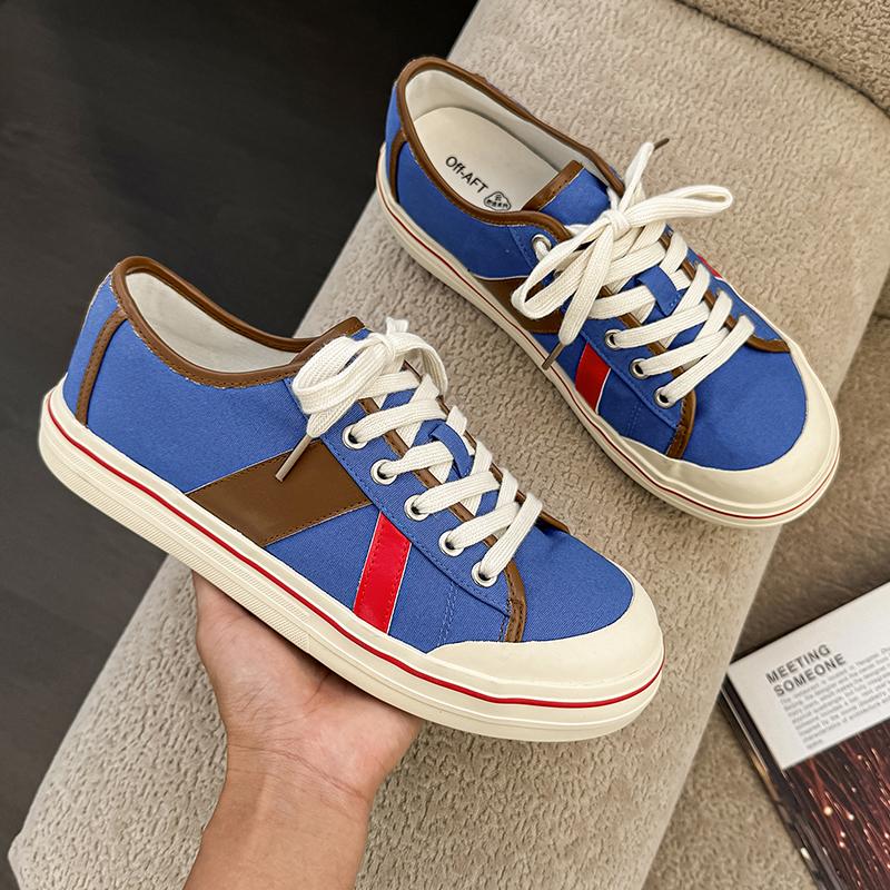 YRZL Men's Canvas Shoes Lightweight Comfortable Casual Sneakers for Men Walking Shoes Slip Resistant Breathable Outdoor Footwear