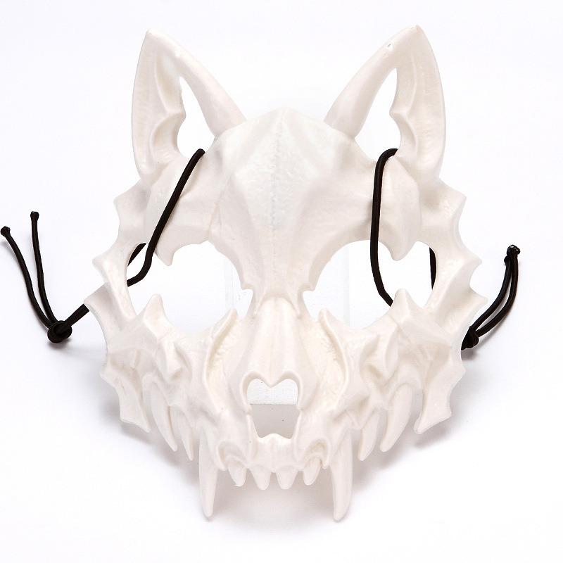 Halloween Drachengott Halbmaske Horror Tiger Yaksha Tengu Mensch Wolf Gesichtsschutz Leistung Verkleiden Lustige Cosplay Gesichtshaube Requisiten