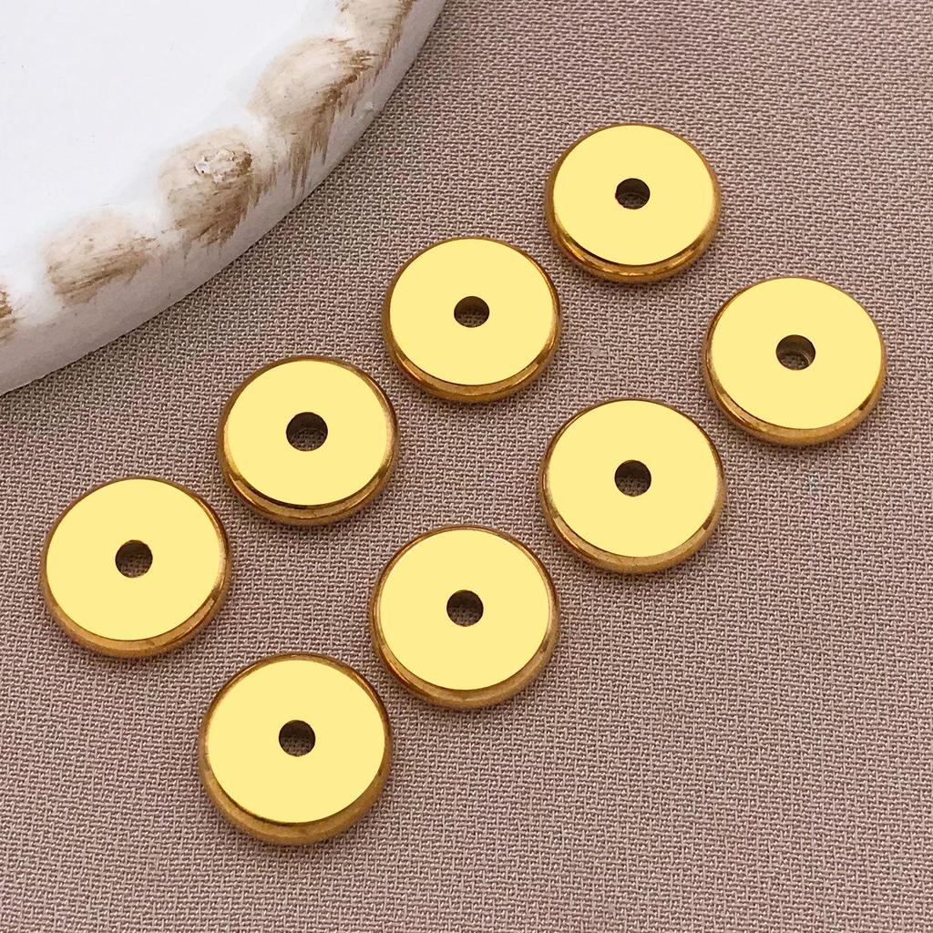 Stainless Steel Flat Spacer Beads - DIY Jewelry for Necklaces & Bracelets