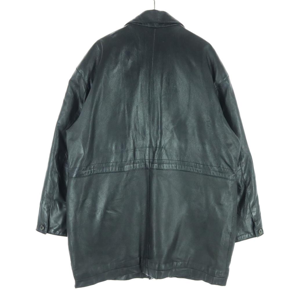 STRATH CONAR Long Sleeve Leather Coat M Black Men's Used