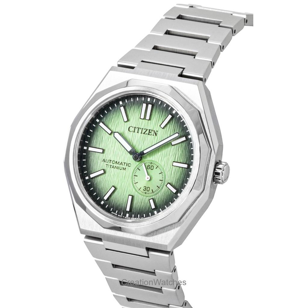 Citizen Zenshin 60 Super Titanium Green Dial Automatic NK5020-58X 100M Men's Watch