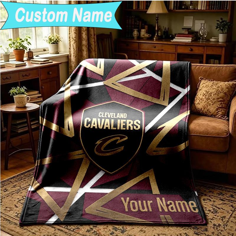 1PC Custom Name Blanket Cleveland football Flannel blankets Patterns Throw Blanket All-Season Soft Gift for Couch, Bed, Camping, Birthday gifts